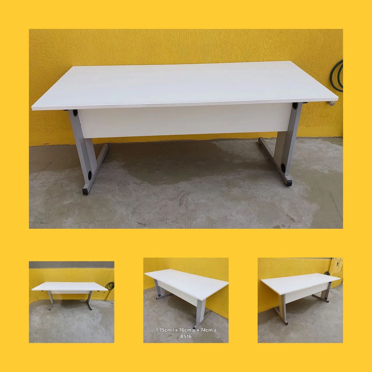 Mesa escritório reta funcional 