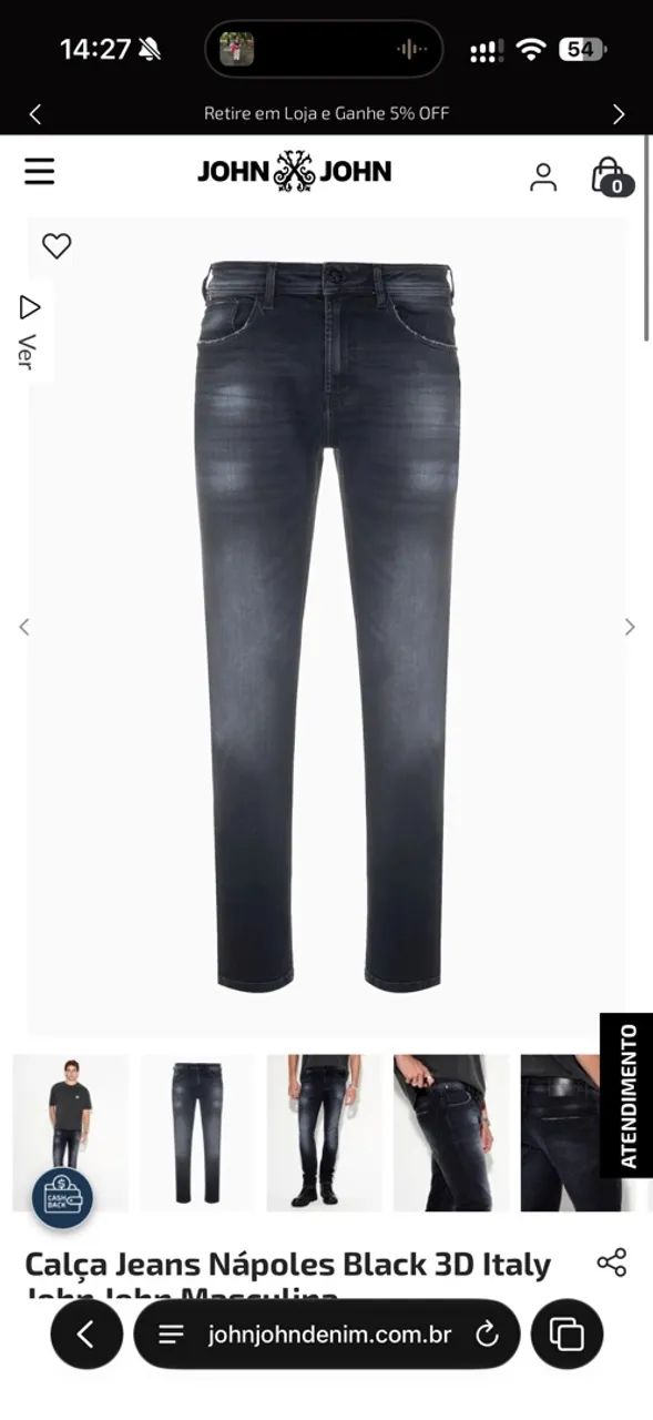 Calça Jeans Nápoles Black - JOHN JOHN - Foto 2