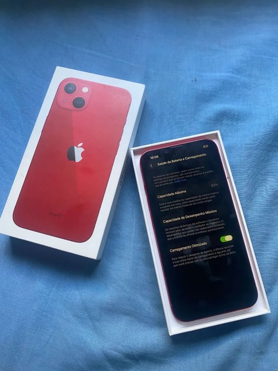iPhone 13 256GB Vermelho (Product red) 83% bateria - Celulares e