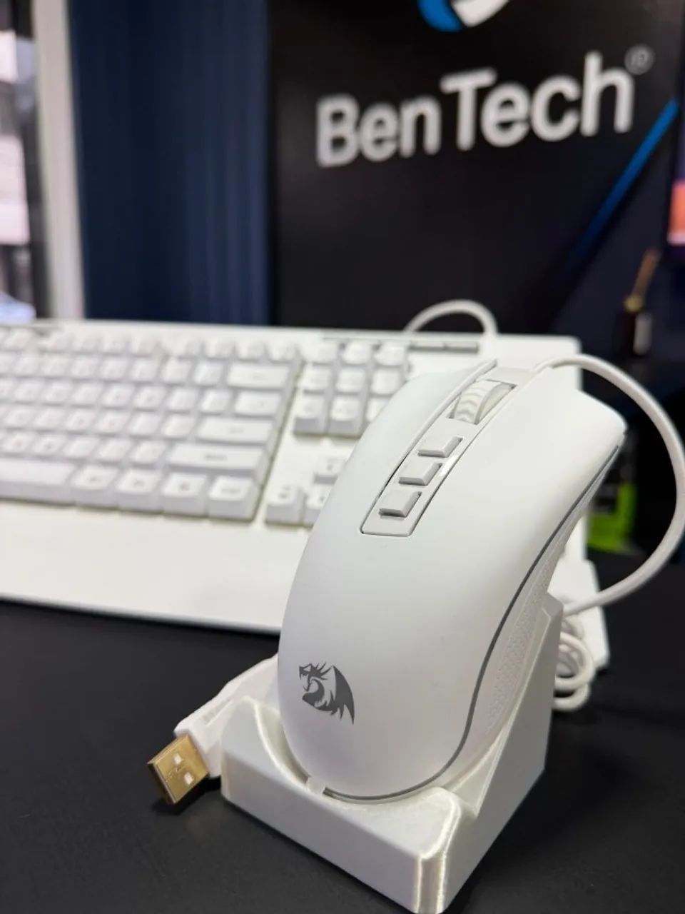 KIT Mouse e Teclado GAMER Redragon BRANCO - Foto 2