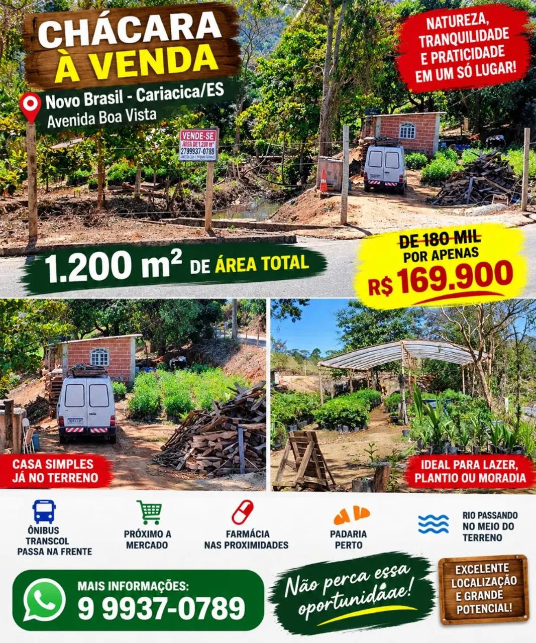 ? OPORTUNIDADE! CHÁCARA À VENDA EM NOVO BRASIL - CARIACICA/ES ?