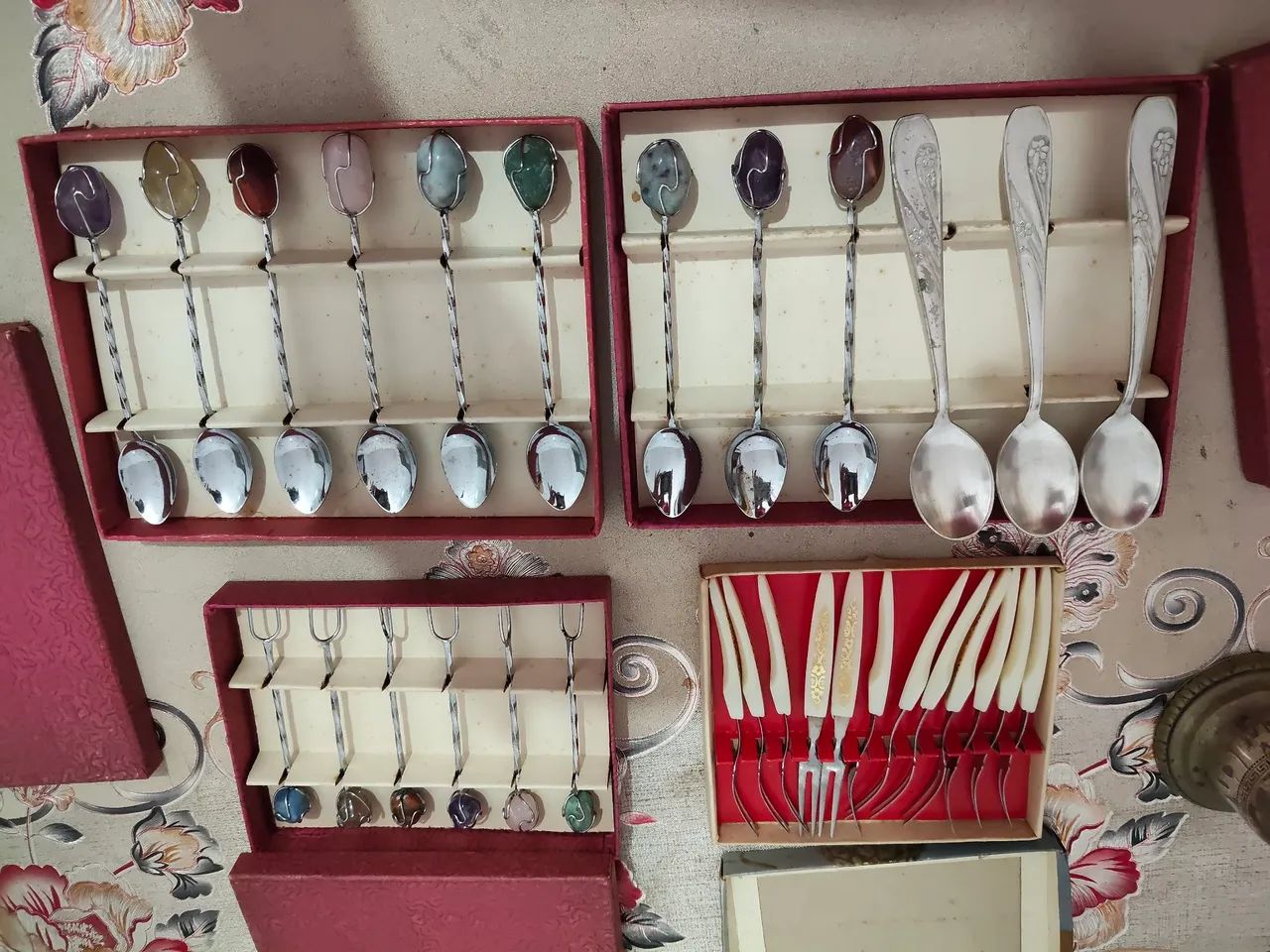 Talheres vintage pedras brasileiras 