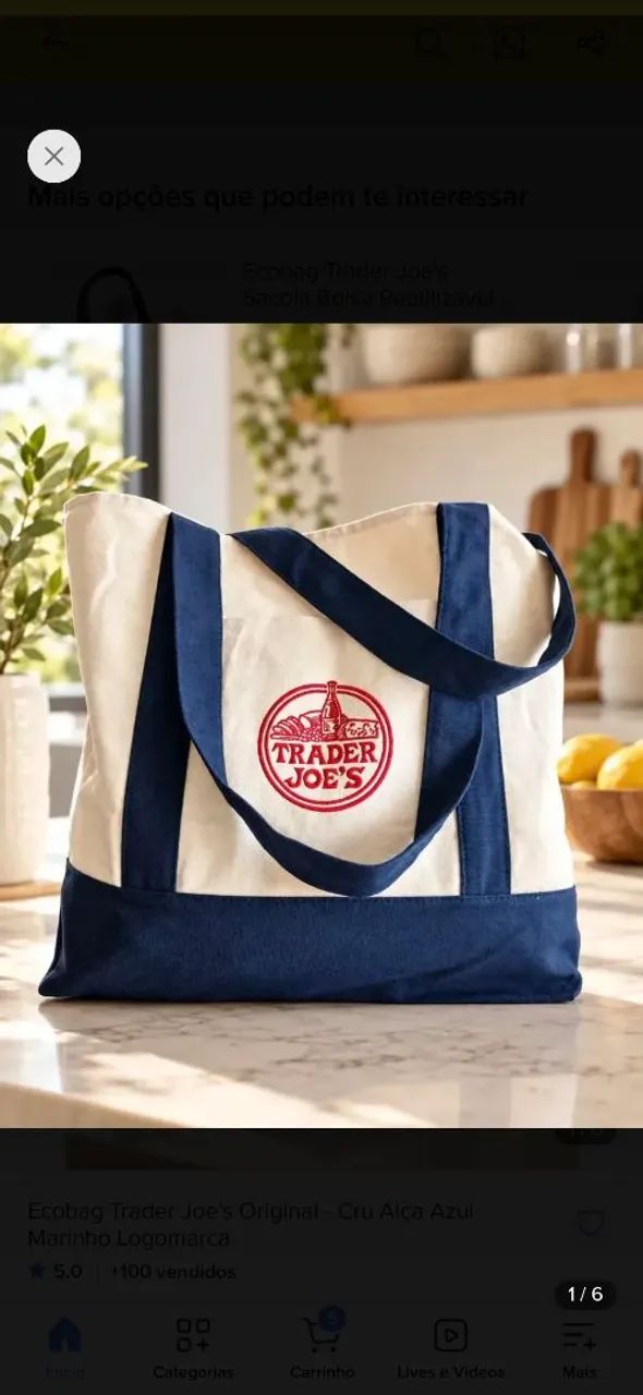 Bolsa original Trader Joe's nova