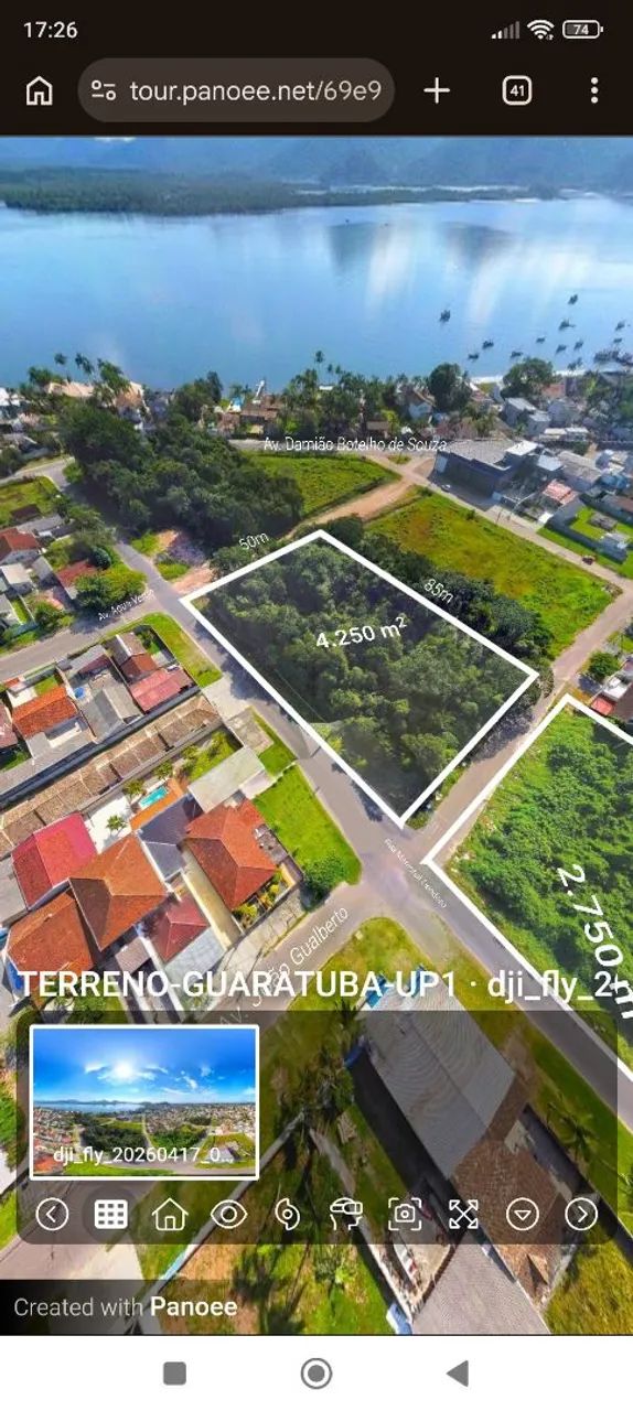Duas áreas na beira da Baía de Guaratuba -Pr 4.200 m² e outra 2.750  m² - Foto 5