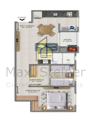 G*Floripa*Apartamento 2 dorms, 1 suíte.Acabamento classe A. * - Foto 12