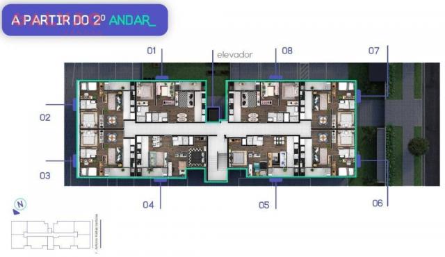 Apartamento com 2 dormitórios à venda, 51 m² por R$ 245.900,00 - Capão Raso - Curitiba/PR - Foto 14