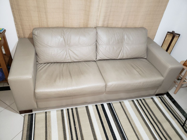 Sofa couro legitimo minuano - Foto 3