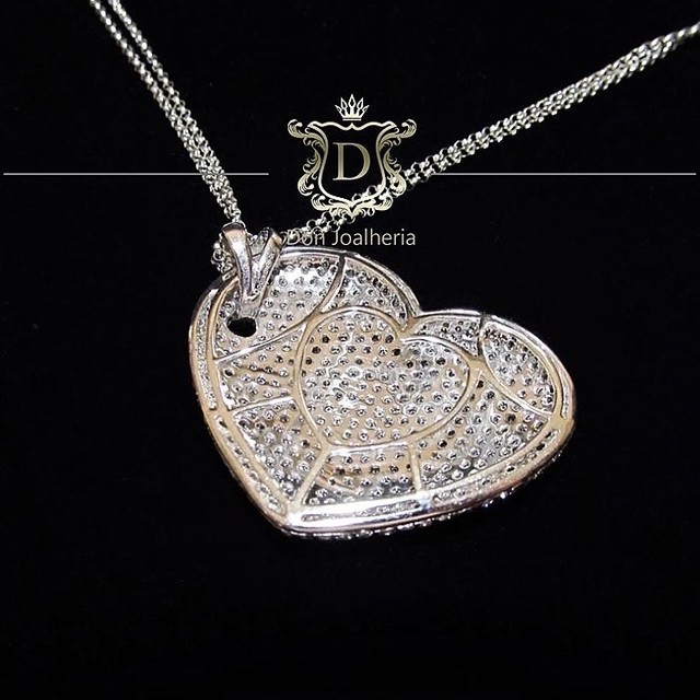 Pingente Pavê de Diamantes 3 Ct - Foto 3