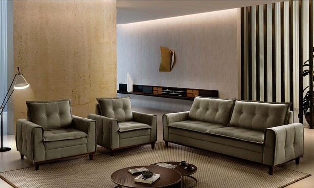 Sala escritório conjunto sofá 2 poltronas e um sofá 3 lugares  - Foto 2