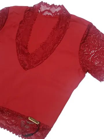 Cropped Blusa Renda Sereia da Terra - Foto 4