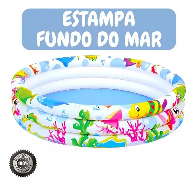 Piscina Para Criança Inflável Redonda 3 Anéis  - Foto 2