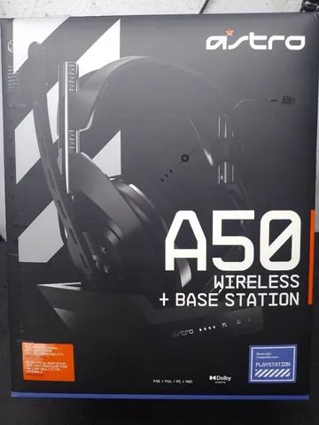 Headset Astro a50 wireless+ base station na caixa, semi novo em