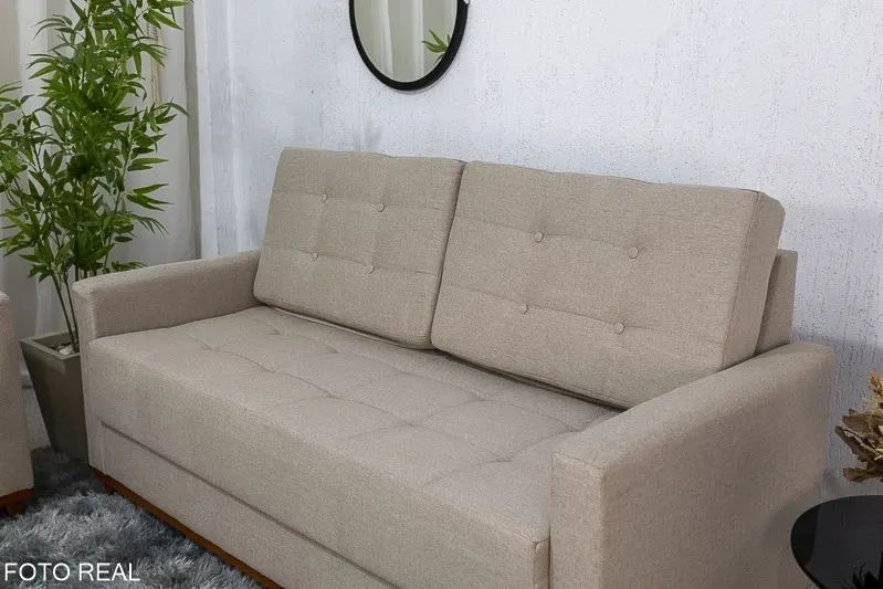Sofá 3 Lugares + Poltrona Belga Molas Bonnel rf65 - Foto 3