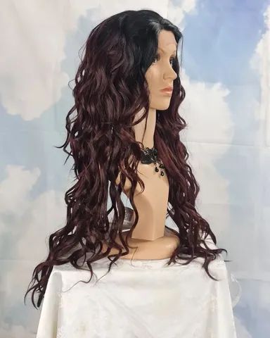 Peruca Lace Front Endless Collection Americana Chocolate Marsala  - Foto 2