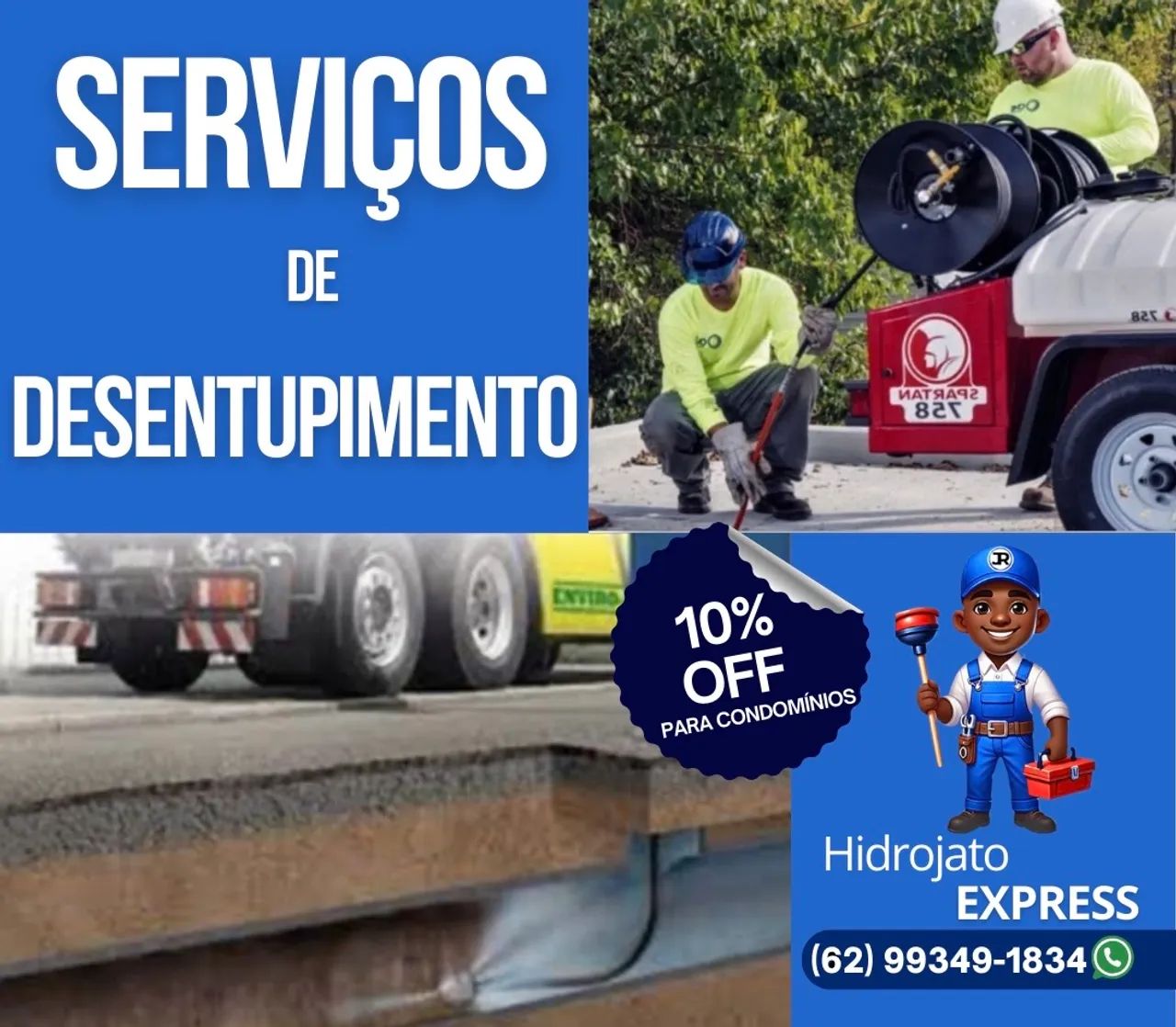 Hidrojateamento, Desentupimento e Limpeza  - Foto 2