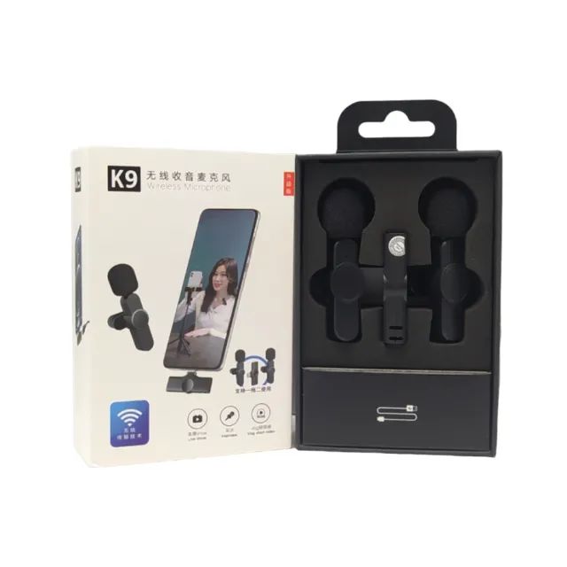 Microfone De Lapela Duplo K9 Compatível iPhone e Android - Foto 2