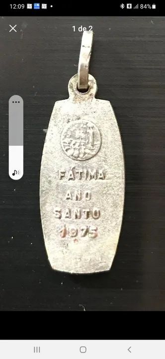 Pingente de Nossa Senhora de Fátima de 1975