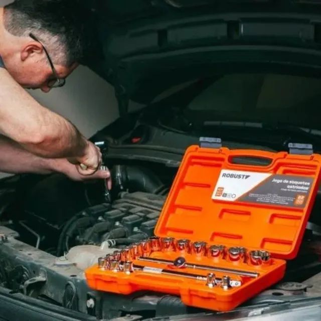 JOGO DE SOQUETE ESTRIADOS 1/2  22 PEÇAS D26-22 AM