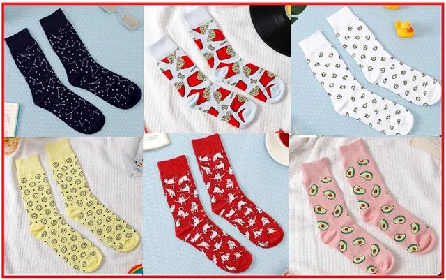 Meia Cano Alto Diversas Estampas Divertidas 34/38 e 39/44 - Ziman (Novo Lacrado) - Foto 2