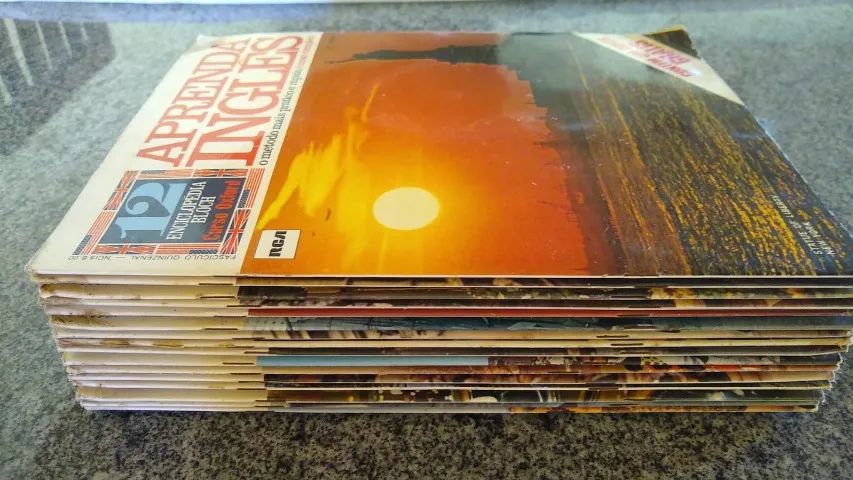 curso inglês enciclopédia bloch com 16 discos de vinil compactos inclusos - Foto 5