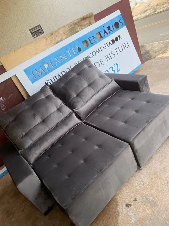 Sofá novo retrátil e reclinável 