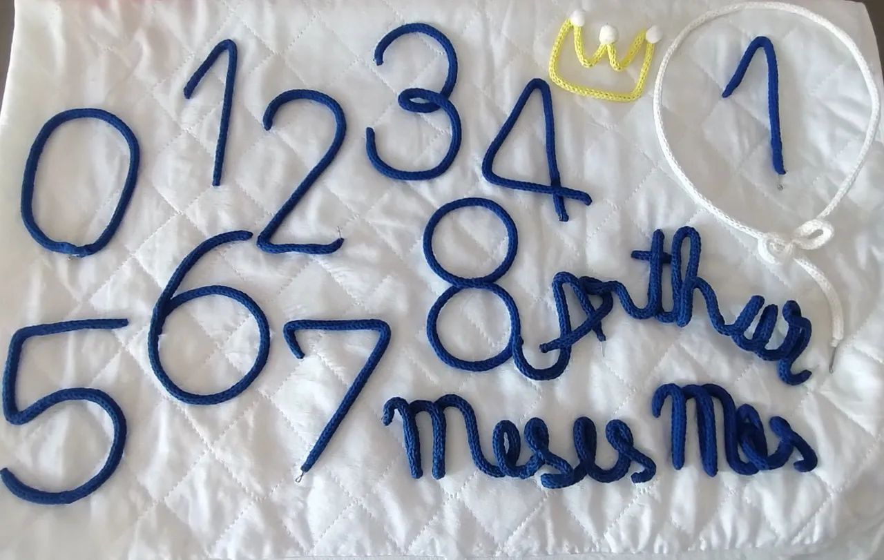 Números Mêsversario Azul