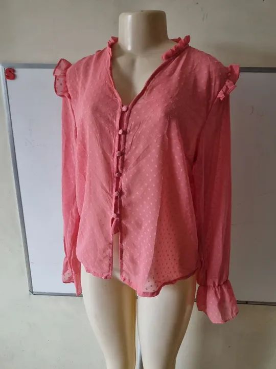 Blusa rosa transparente  - Foto 2