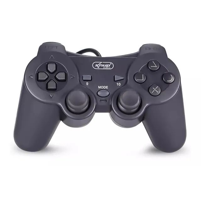 Controle de vídeo game USB para pc ps2 Knup KP-CN701/S
