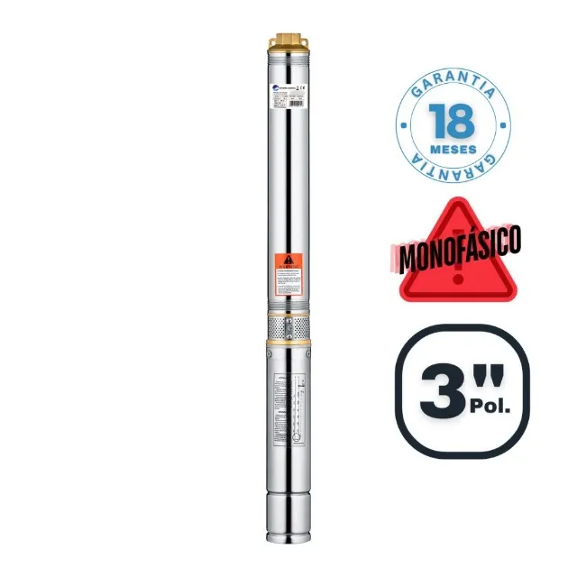 Bomba Submersa 3 Polegada 0.33CV 2Fios Monof. - LEPONO 3QJD(N)2/7