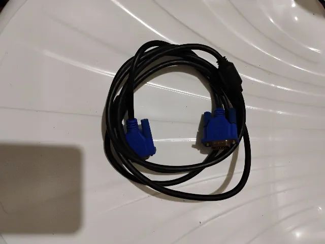 CABO VGA PARA MONITOR 1,80M + 2 Cabos de Força, padrão novo e Padrão antigo, ótimos - Foto 2