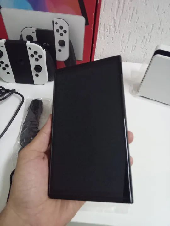 Nintendo switch OLED desbloqueado 256gb com jogos passo cartão até 12x com taxa  - Foto 5