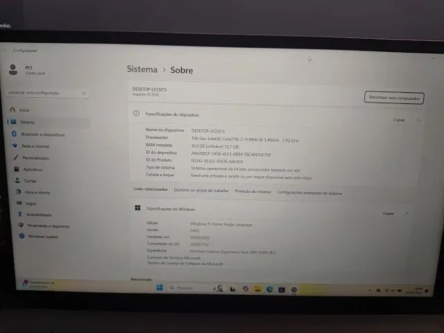 (Torrando) Notebook Dell Inspiron 15 5510 - i7, 16GB RAM, SSD 500GB, placa de vídeo MX45 - Foto 4