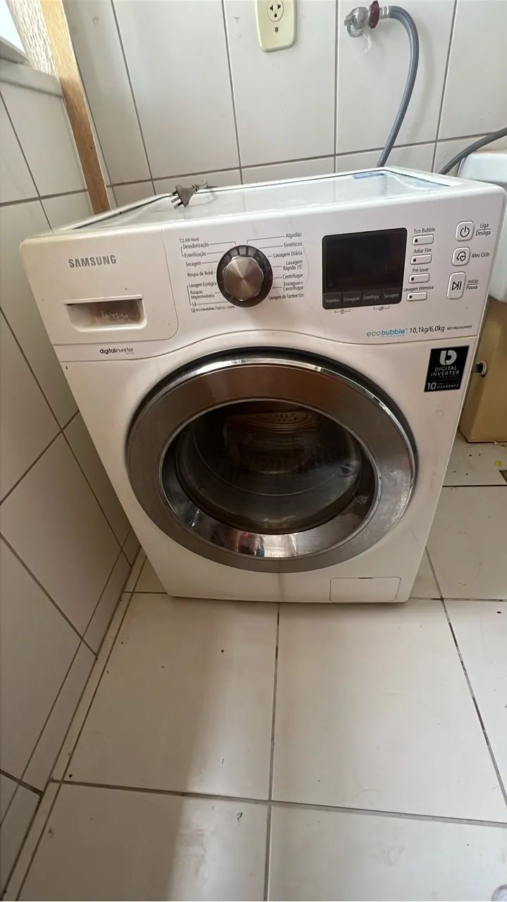 Máquina Samsung eco bubble 10 kg digital inverter