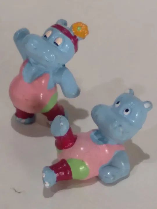 2 Hipopótamos coleção Kinder Ovo anos 90