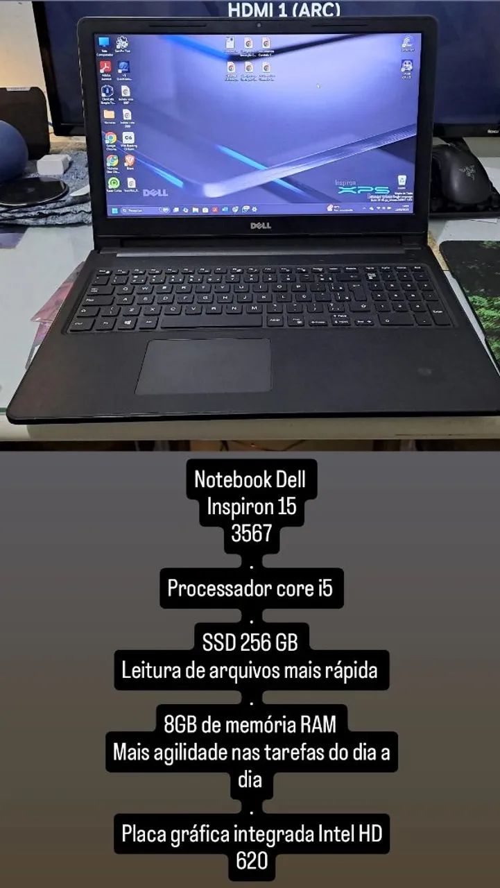 Notebook Dell Inspiron 15 3567 - Processador Intel Core i5