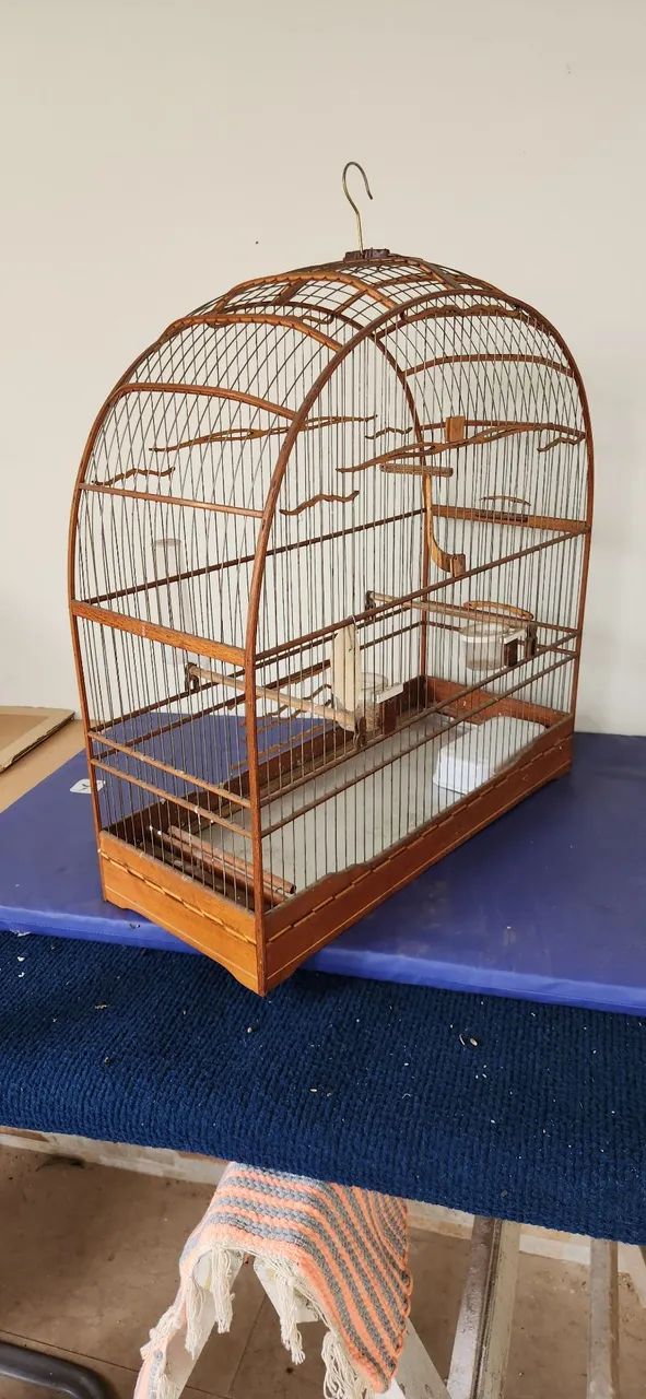 Gaiola de madeira e aço para azulao ou curió - Foto 2