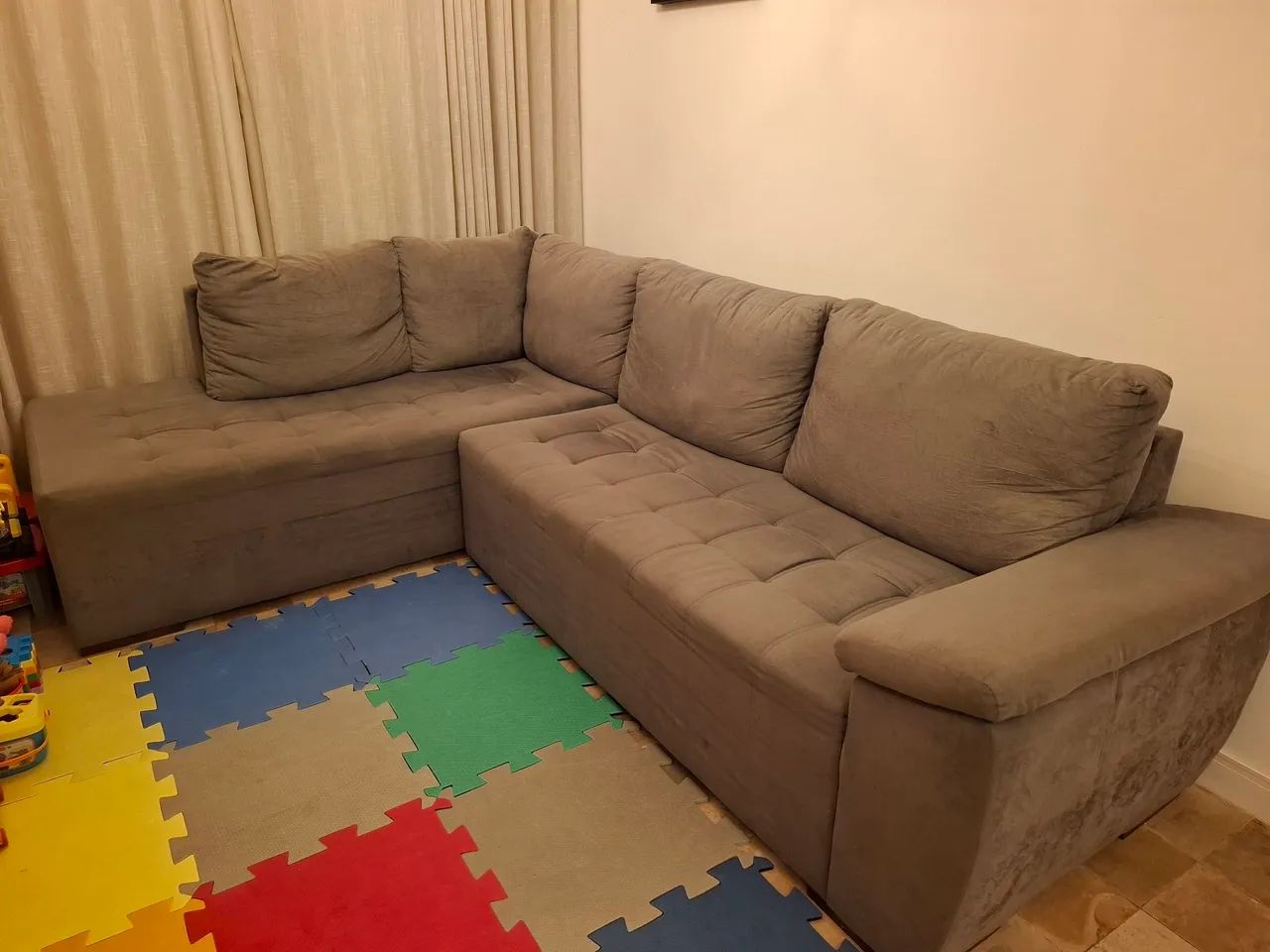 Reduzi Aceito oferta Sofá de Canto Amplo com chaise