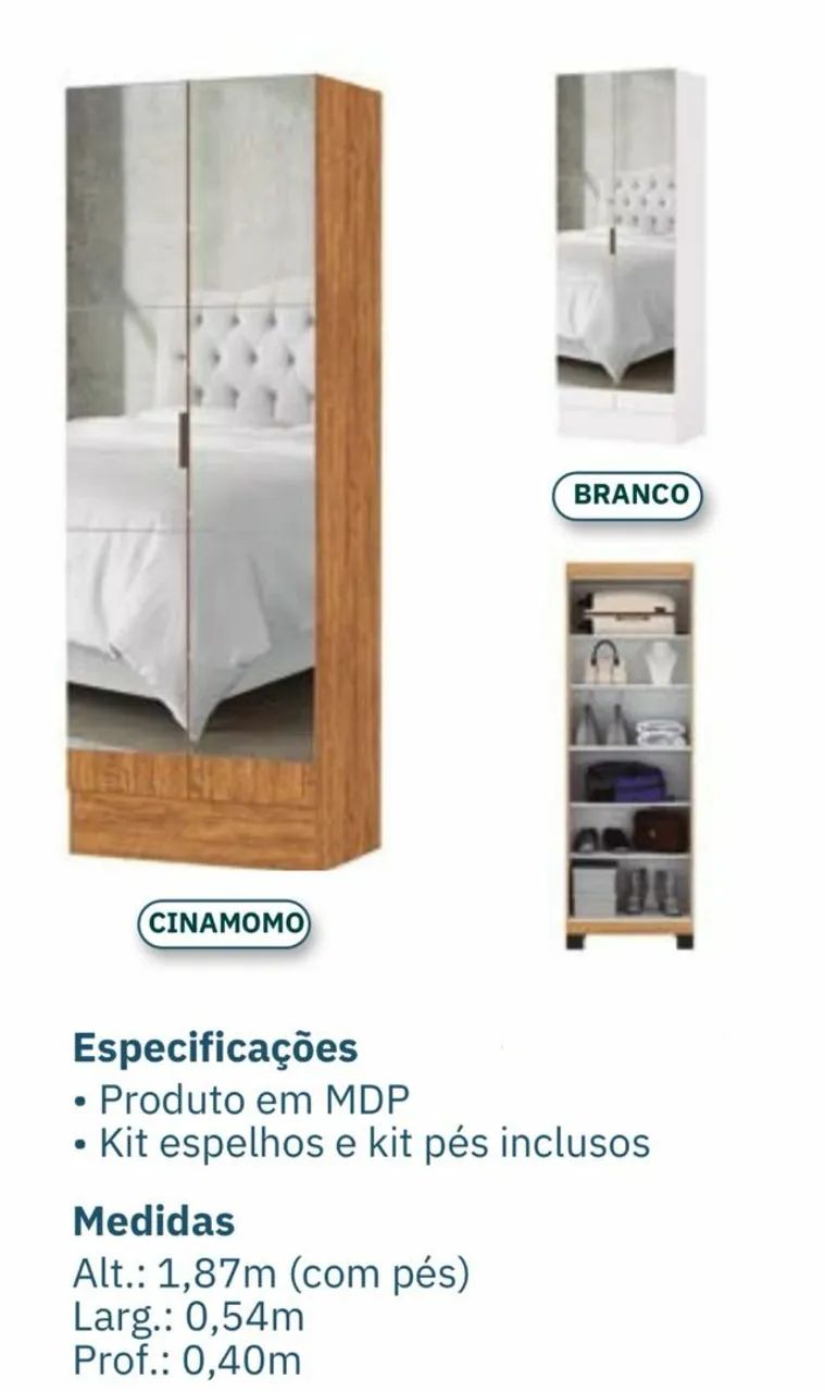 Multiuso sapateira com Espelho - peça nova  queima de estoque  - Foto 2