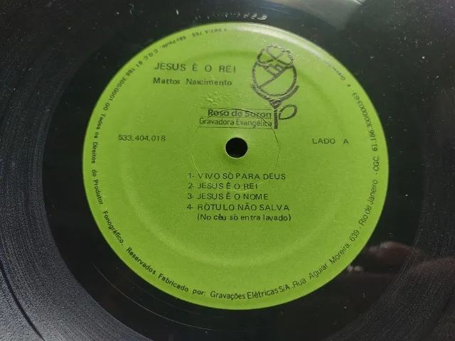 Mattos Nascimento - Jesus é o Rei Lp Vinil Gospel Autografado - Foto 4