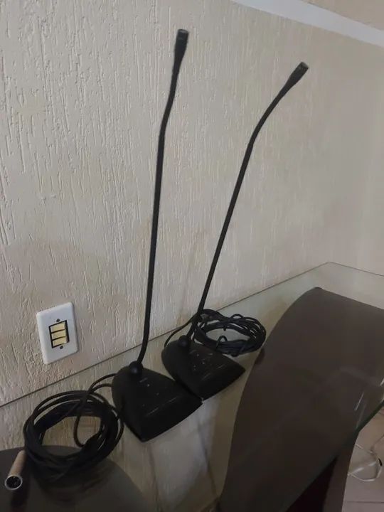 02 Microfones de Mesa em excelente estado  - Foto 2
