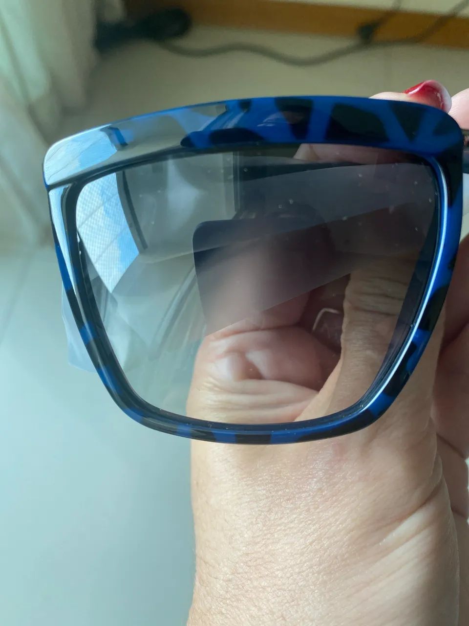 Óculos Marc Jacobs Azul Animal Print - Foto 3