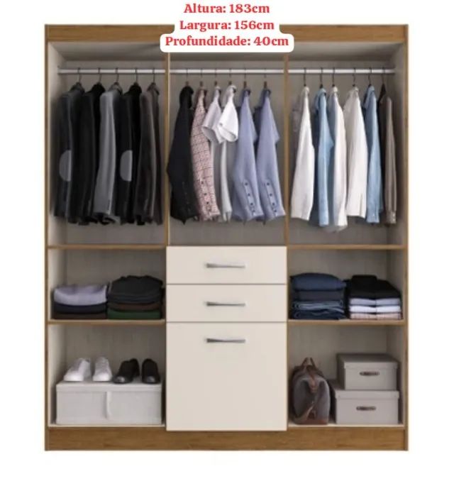 Guarda Roupa 6 Portas 2 Gavetas (MAIS VENDIDO) - Foto 2