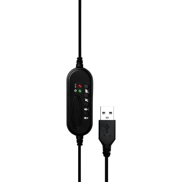 Headset Office FK731A USB Preto Fortrek - Conforto e Qualidade -Loja Coimbra Computadores  - Foto 3