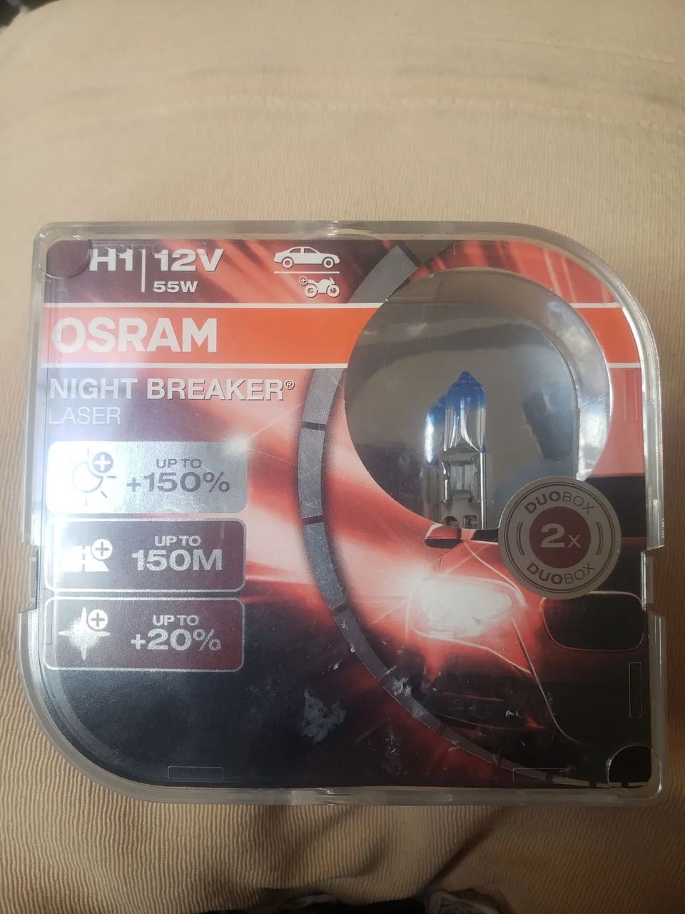 Lâmpadas de Farol H1 OSRAM Night Breaker Laser 12V 55W