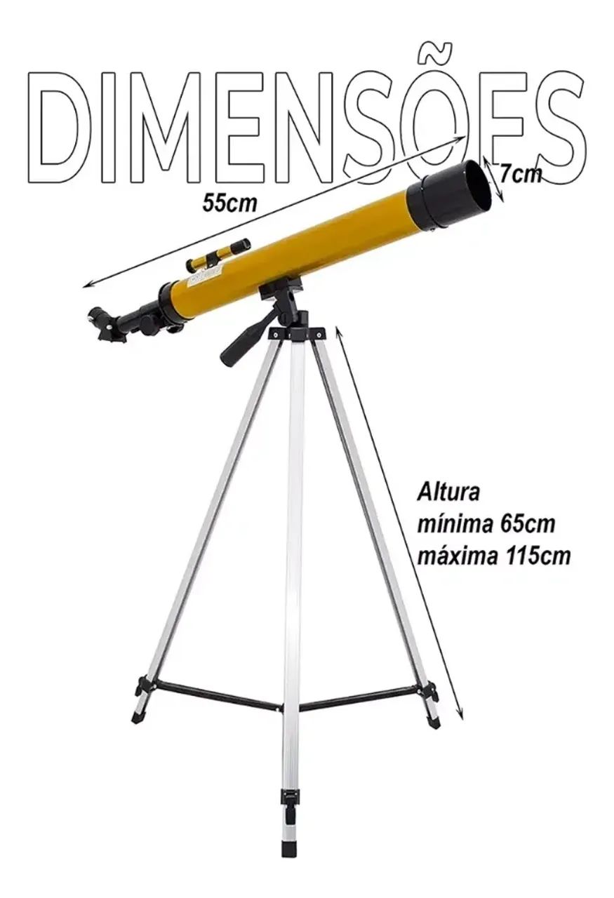 Telescópio Refrator Profissional Astronômico 50/100x - Foto 4