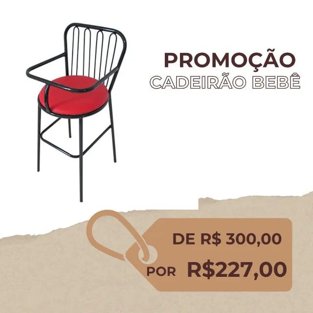 cadeirão de bebê para restaurante 