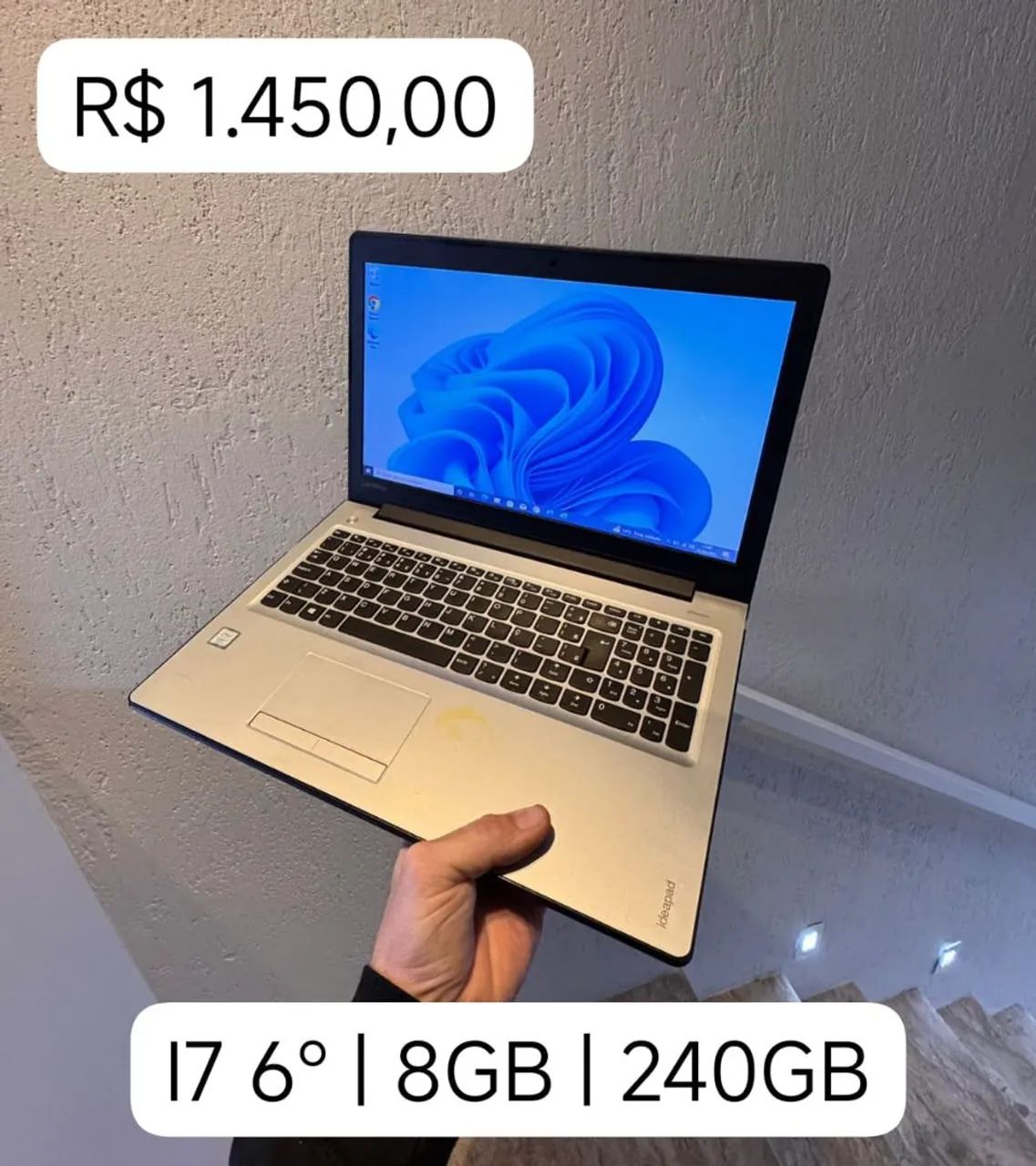 Notebook Lenovo IdeaPad I7 6° Geração 8GB 240GB