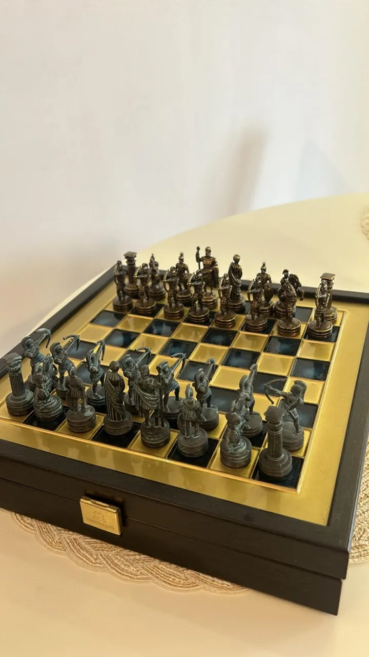 Jogo de Xadrez Manopoulos Grego - Novo