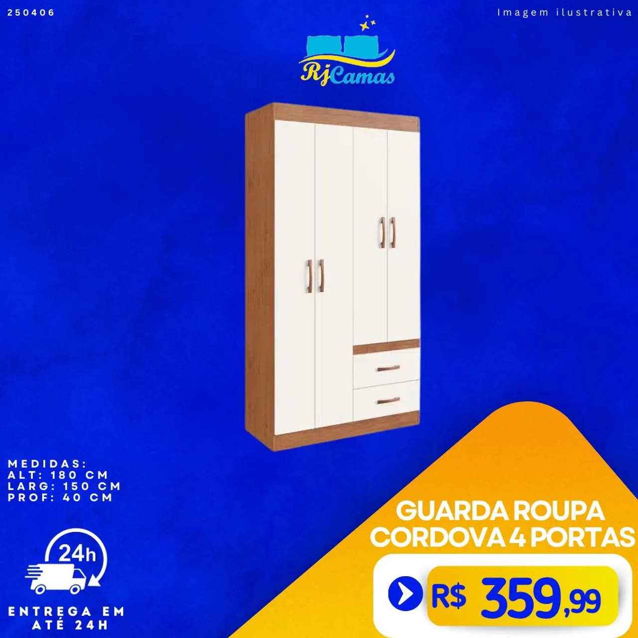 Guarda-Roupa 4 Portas Cordova