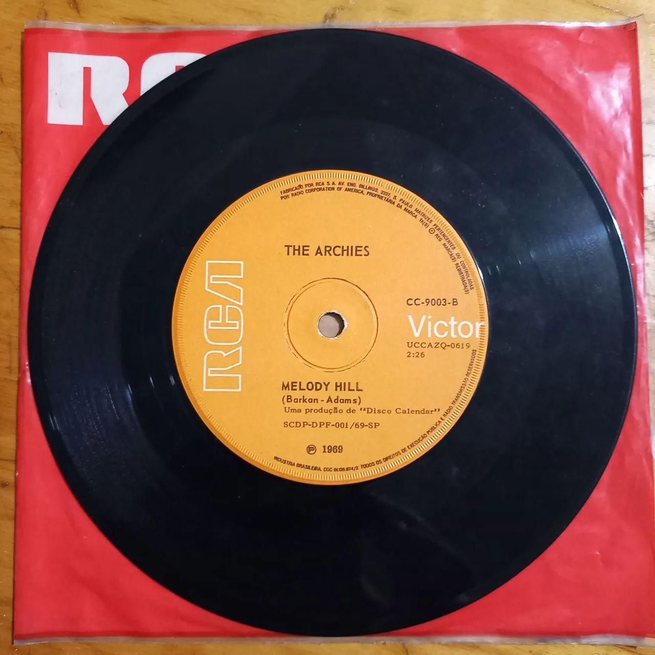 Disco de vinil Single "Sugar, Sugar" - The Archies - Foto 3